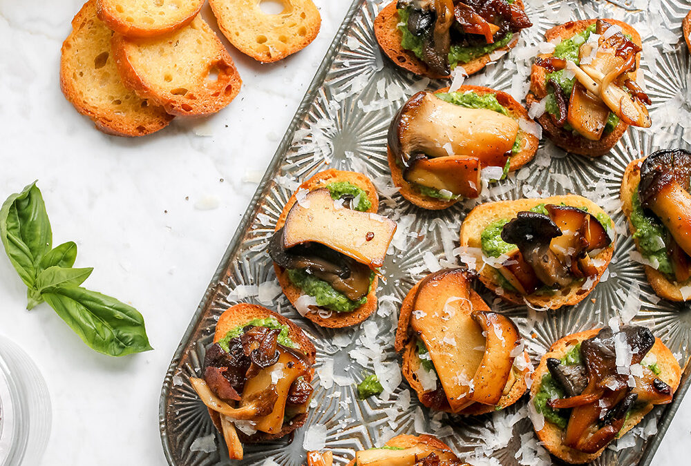 Seared Mushroom Crostini