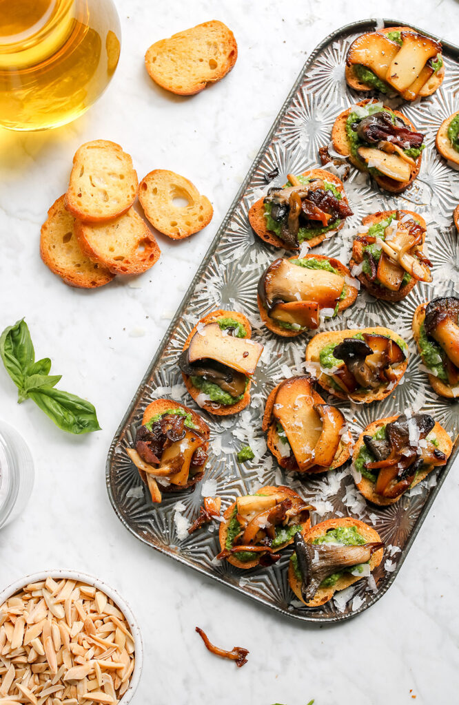 Seared Mushroom Crostini